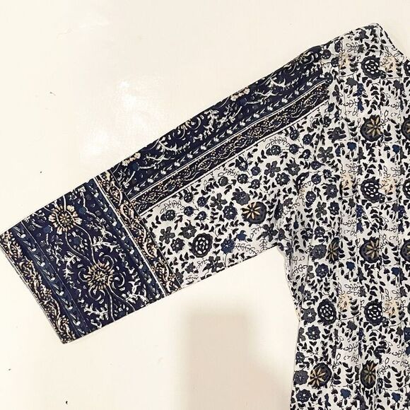 Lola Australia Floral Block Print Dress Size Medium 100% Cotton - Picture 5 of 8